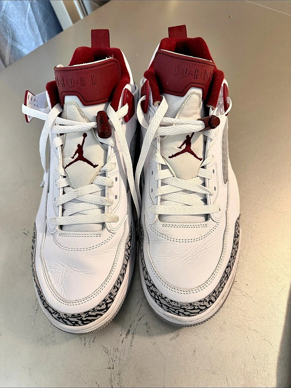 Jordan Son of Mars Low "White Cement" Sneakers White & Red US 12